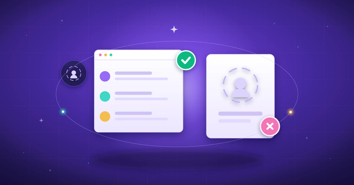 Social profile screen behind an identity-verification checkpoint next to a temp mail inbox